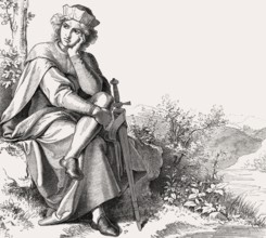 Walther von der Vogelweide, c. 1170 – c. 1230, a Middle High German Minnesänger