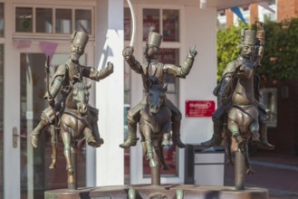 Cossack Fountain, Old Town, Jever, East Frisia, Lower Saxony, Germany