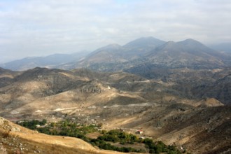 View of the independence-seeking Nagorno-Karabakh Republic from the road to Goris, buildings