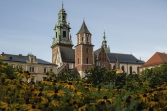 Summer view of Wawel Royal Castle in Krakow, Poland. Historically and culturally important site in