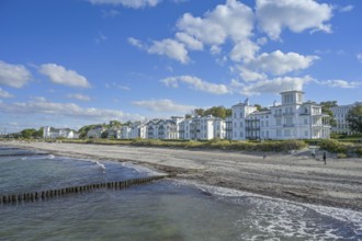 Baltic Sea, villas on the beach promenade, so-called pearl necklace, Baltic Sea resort