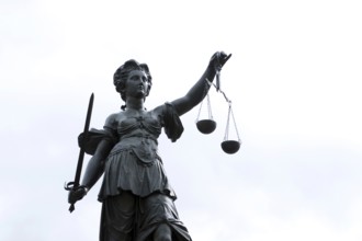 Justitia in Frankfurt am Main, Justice, Judgement, Scales, Balance, Jurisdiction, Judiciary