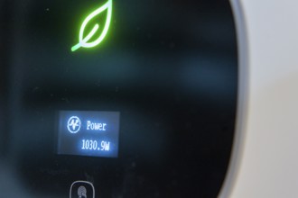 Solar system, an inverter displays the current solar power yield