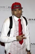 Chris Brown at the 2008 Sony/BMG Grammy After Party held at the Beverly Hills Hotel in Beverly