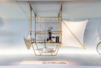 Wölfert's motorised airship from 1888. The Mercedes-Benz Museum in Stuttgart presents a journey
