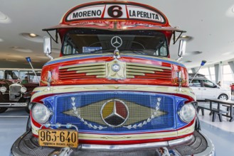 Mercedeas-Benz LO 1112 bus from 1969. The Mercedes-Benz Museum in Stuttgart presents a journey