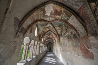 Cathedral cloister around 1370, the frescoes were painted from around 1390, Bressanone Cathedral,