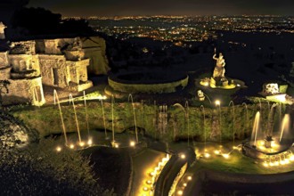 Fontana della Rometta e di Roma, Renaissance garden of the Villa d'Este, water features, fountains,