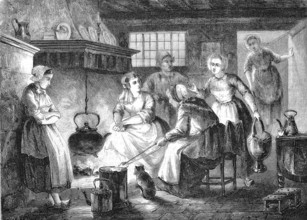 Water woman and fire woman in Holland with the task of fetching water and tending the fire,