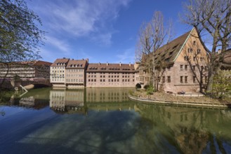 River Pegnitz, Heilig-Geist-Spital, Spital-Apotheke, museum bridge, historic hospital, pharmacy,