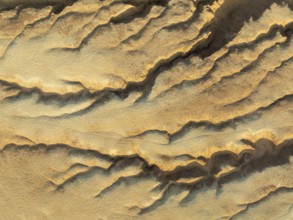 Canyon in the Tsondab Valley in the Namib Desert. Aerial view. Drone shot. Namibia