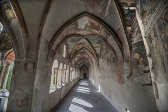 Cathedral cloister around 1370, the frescoes were painted from around 1390, Bressanone Cathedral,