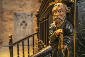 Detail in the interior of Ratzeburg Cathedral, Ratzeburg, Schleswig-Holstein, Germany