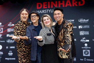 Julian F. M. Stöckel, Rolf Scheider, Janine Becker and Matthias Mangiapane at the VIP opening of