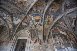 Cathedral cloister around 1370, the frescoes were painted from around 1390, Bressanone Cathedral,