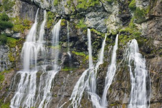 Jungibach Falls in Gental near Engstlenalp, Canton Bern, Switzerland