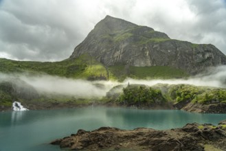 The Lac des Gloriettes reservoir in the Pyrenees near Gavarnie-Gèdre, France
