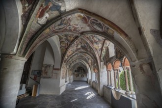 Cathedral cloister around 1370, the frescoes were painted from around 1390, Bressanone Cathedral,