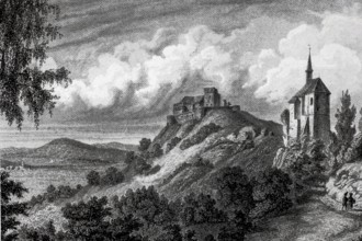 Giechburg and the Gügel church near Scheßlitz in the Middle Ages, Bamberg district, Upper
