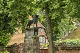 The Brunswick Lion at Ratzeburg Cathedral, Ratzeburg, Schleswig-Holstein, Germany