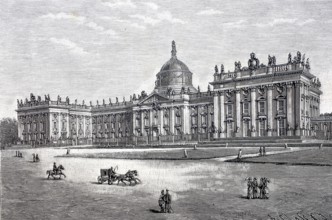 Friedrichskron Palace in 1888, today The New Palace, a former summer residence of the Kings of
