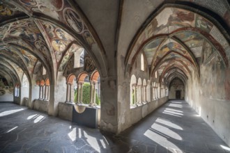 Cathedral cloister around 1370, the frescoes were painted from around 1390, Bressanone Cathedral,