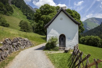 St Mary's Chapel in the historic mountain farming village of Gerstruben, Dietersbachtal, near