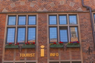 Tourist information in the Haus des Glockenspiels, Böttcherstrasse, cultural monument in the