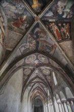 Cathedral cloister around 1370, the frescoes were painted from around 1390, Bressanone Cathedral,