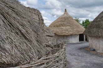 The replicas of Neolithic houses are part of the Neolithic Living and Houses exhibition at the