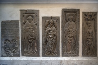 Epitaphs in the cloister of Bressanone Cathedral, Cathedral Square, Bressanone, South Tyrol Italy