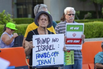 Detroit, Michigan USA - 28 June 2025 - Protesters rallied at the Federal Building and then marched