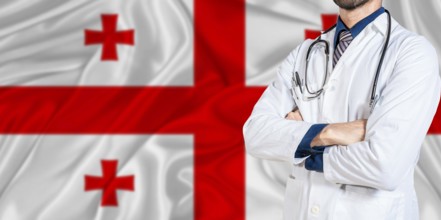Georgia national health system. Georgia health and medical insurance concept