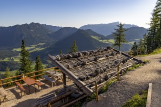 Schärtenalm, behind the Untersberg, Berchtesgaden National Park, Ramsau, Berchtesgadener Land,