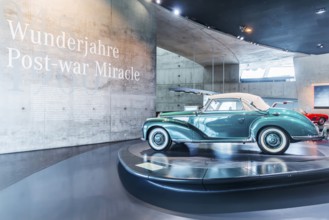Mercedes-Benz 300 S Cabriolet A from 1954. The Mercedes-Benz Museum in Stuttgart presents a journey