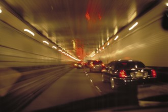 Rush hour in the Lincoln Tunnel, Movement, New York City, USA