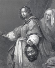 Judith with the head of the Assyrian general Holofernes, whom she beheaded with his own sword,
