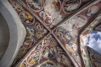 Cathedral cloister around 1370, the frescoes were painted from around 1390, Bressanone Cathedral,