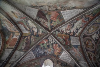 Cathedral cloister around 1370, the frescoes were painted from around 1390, Bressanone Cathedral,