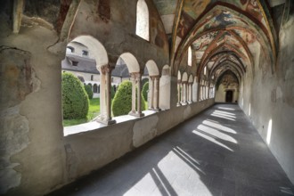 Cathedral cloister around 1370, the frescoes were painted from around 1390, Bressanone Cathedral,