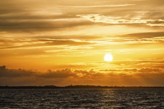 Sunset over Gironde Estuary, Braud-et-Saint-Louis, France