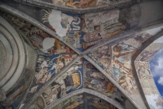 Cathedral cloister around 1370, the frescoes were painted from around 1390, Bressanone Cathedral,