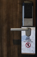Please do not disturb the hotel room door