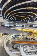 The Mercedes-Benz Museum in Stuttgart presents a journey through the automotive history of the