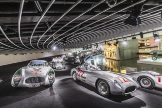 The Mercedes-Benz Museum in Stuttgart presents a journey through the automotive history of the