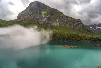 The Lac des Gloriettes reservoir in the Pyrenees near Gavarnie-Gèdre, France
