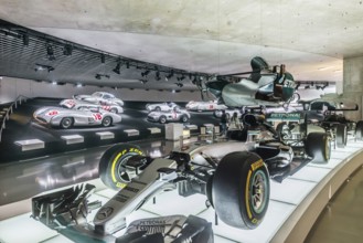 The Mercedes-Benz Museum in Stuttgart presents a journey through the automotive history of the