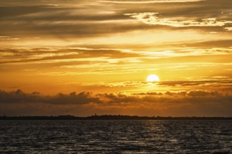 Sunset over Gironde Estuary, Braud-et-Saint-Louis, France