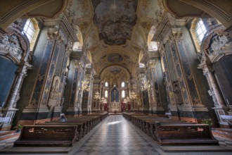 Interior of Bressanone Cathedral, Cathedral Square, Bressanone, South Tyrol, Italy