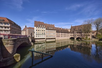 River Pegnitz, Heilig-Geist-Spital, Spital-Apotheke, museum bridge, historic hospital, pharmacy,